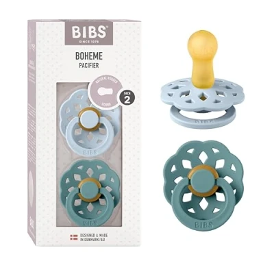 Afbeelding van BiBS Boheme Pacifier Stage 2 Fopspeen stuks Baby Blue / Island Sea