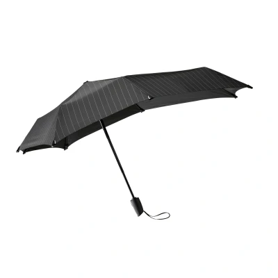 Afbeelding van Senz Automatic Opvouwbare Stormparaplu pin stripes black