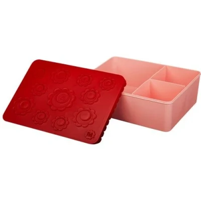 Afbeelding van Blafre lunchbox bloemen roze rood