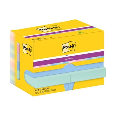 Image de 3M Post it Super Sticky notes Soulful 47,6 x mm (12 pièces)