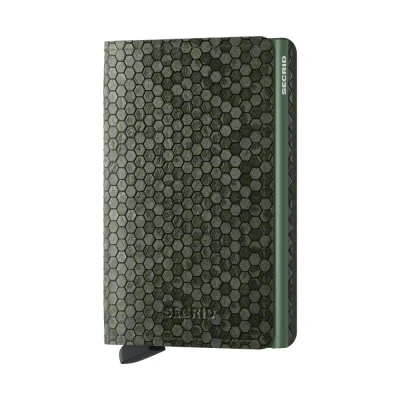 Afbeelding van Secrid Slimwallet Hexagon green Dames portemonnee