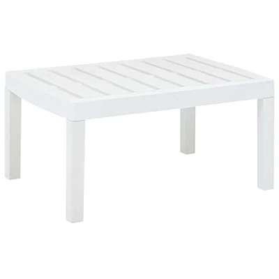 Afbeelding van Tuintafel 78x55x38 cm kunststof wit