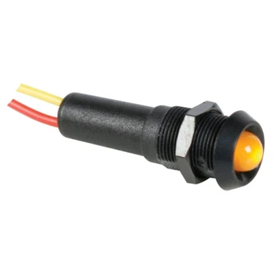 Afbeelding van Led Lamp 12V Geel Knipperend Zwarte Behuizing