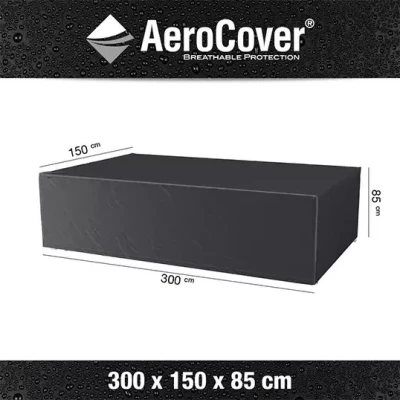 Afbeelding van Aerocover Tuinsethoes 300 X 150 85 Antraciet Zwart Tuinmeubelhoezen