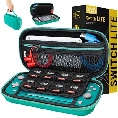 Afbeelding van Orzly draagtas compatibel met Nintendo Switch opbergtas / harde schaal case/cover/hoes/beschermhoes voor gebruik de console &amp; accessoires in Blauw