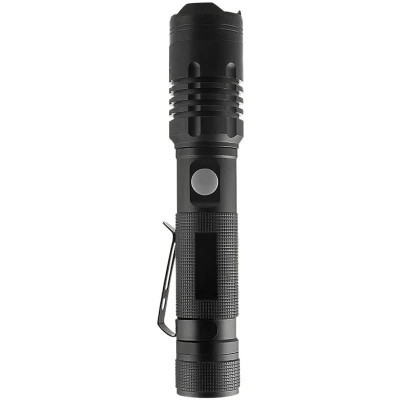 Afbeelding van V TAC Led zaklamp met oplaadbare USB C batterij, superhelder tot 240 meter, draagbaar noodlicht, 1000 lumen, IP54, 2000 mAh aluminium behuizing, 3 lichtmodi