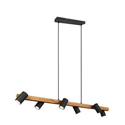 Afbeelding van TRIO MARLEY Hanglamp Zwart mat excl. 6x GU10 4,9W Plafondbevestiging In hoogte verstelbaar