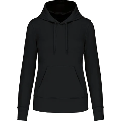 Afbeelding van Kariban Ecologische damessweater met capuchon K4028 Black