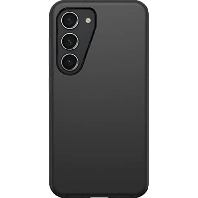 Image de OtterBox Symmetry Series Coque de protection pour téléphone portable antimicrobien polycarbonate, caoutchouc synthétique noir Samsung Galaxy S23