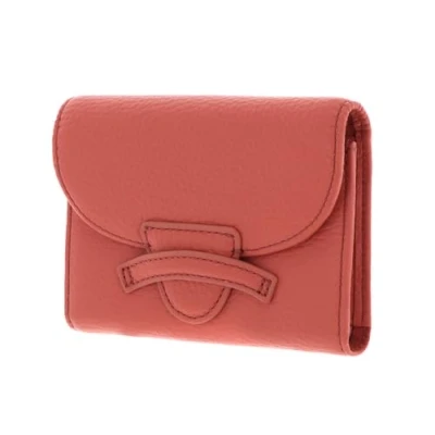 Afbeelding van COCCINELLE Leren Portemonnee Tessa Flap Wallet Geranium Oranje