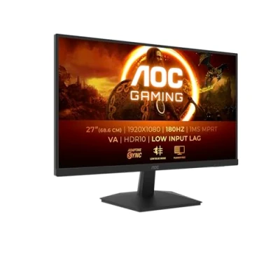 Afbeelding van AOC Gaming 27G15N, 27 inch Full HD monitor, 180 Hz, snelle VA, 1 ms, adaptieve synchronisatie, HDR10, lage ingangsvertraging (1920 x 1080, HDMI 2.0, DisplayPort 1.4)