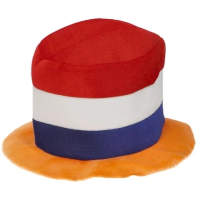 Afbeelding van Hoed Holland Rood Wit Blauw met Oranje per stuk
