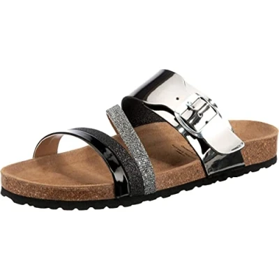 Afbeelding van Lico Bioline Fashion Damesslippers, Antraciet