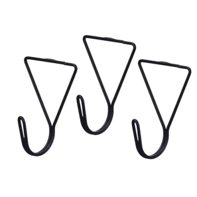 Afbeelding van Hangers Zwart Metaal Driehoekig Set 3 Onderdelen (6 Stuks)