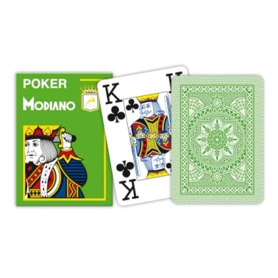 Afbeelding van Modiano poker speelkaarten lichtgroen 4 index