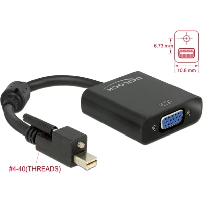 Afbeelding van Premium Mini DisplayPort 1.2 (met schroef) naar VGA adapter / zwart 0,20 meter