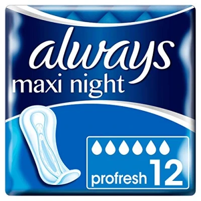 Afbeelding van Maandverband profresh maxi night single 12 stuks