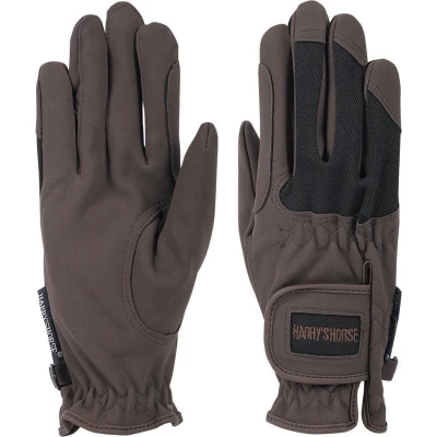 Afbeelding van Harry&#039;s Horse Rijhandschoenen Domy Suede Mesh Bruin XXL