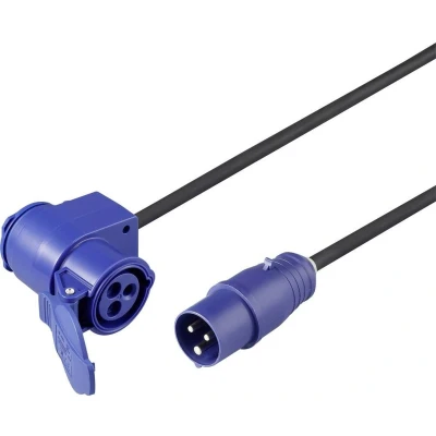 Afbeelding van Sygonix SY 6684364 Stroom Verlengkabel 16 A Blauw, Zwart 3 m H07RN F 3G 2,5 mm²
