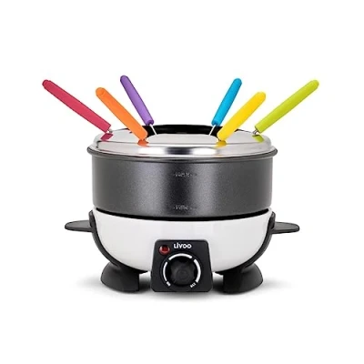 Afbeelding van Livoo Elektrische fondue apparaat DOC106, zwart, 15,3 x 23,6 20,5 cm