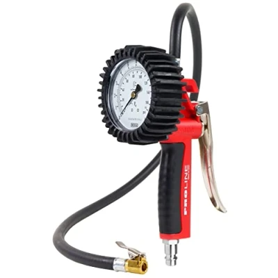 Afbeelding van GAV Bandenpomp voor auto&#039;s en vrachtwagens met drukmeter, WIKA 80 mm, goedgekeurd