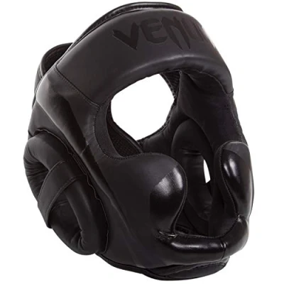 Afbeelding van Venum ELITE Kick(Boxing) Headgear Zwart op Hoofdbescherming