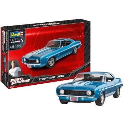 Afbeelding van 1:25 Revell 07694 Fast &amp; Furious 1969 Chevy Camaro Yenko Car Plastic Modelbouwpakket