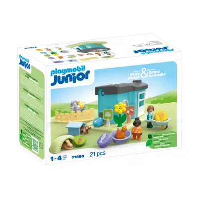 Afbeelding van PLAYMOBIL Junior Dierenpension met voerautomaat 71690