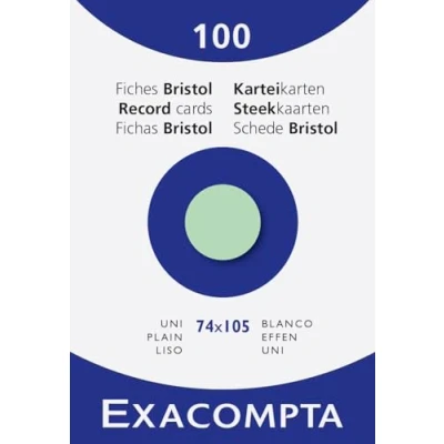 Image de EXACOMPTA Fiches bristol, A7, uni, vert