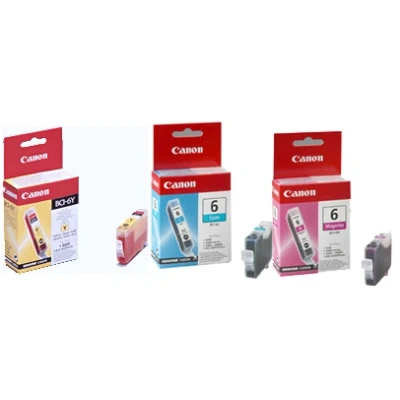 Image de Cartouche Canon Pack 3 cartouches BCI 6 (cyan, magenta, jaune)