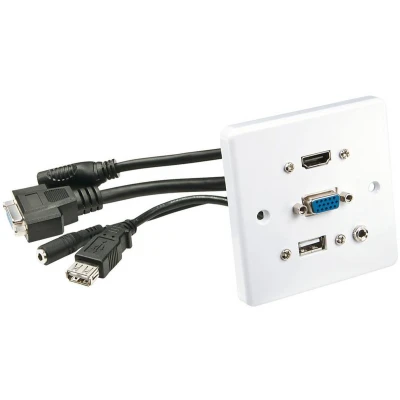 Afbeelding van LINDY 60220 HDMI / VGA USB Jackplug Adapter [1x HDMI, VGA, A, female 3,5 mm 1x mm] Wit