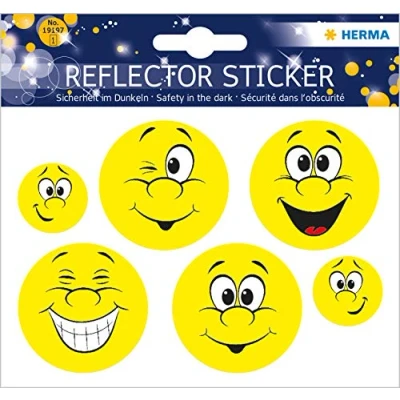 Afbeelding van HERMA 19197 REFLECTOR STICKERS HAPPY FACE
