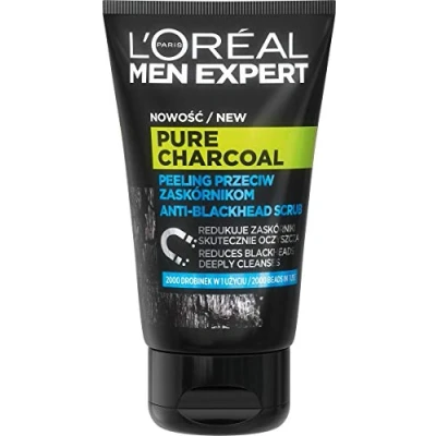 Afbeelding van L&#039;Oréal Paris, Reiniging van het gezicht, L&#039;Oreal Men Expert Peeling Tegenackheads Pure Power Houtskool 100Ml (Schrob, 100 ml)