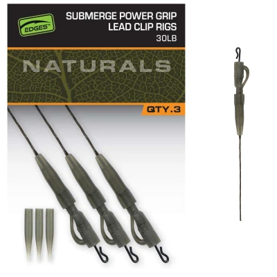 Afbeelding van Fox Naturals Sub Power Grip Lead Clip Leaders 30lb (3 stuks)