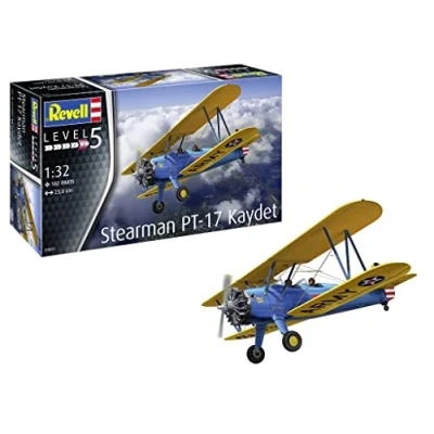 Afbeelding van 1:32 Revell 03837 Stearman PT 17 Kaydet Plane Plastic Modelbouwpakket