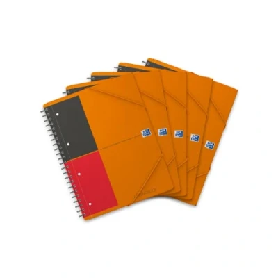 Afbeelding van Oxford Office 100102000 Filingbook notitieboek, 200 pagina&#039;s, 90 g, 5 stuks, oranje