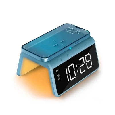Afbeelding van Caliber HCG019QI PB Wekker Blauw Alarmtijden 2