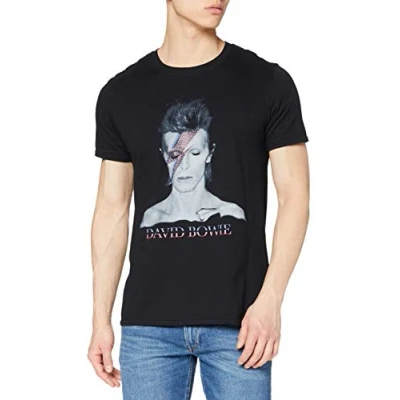 Afbeelding van David Bowie Aladdin Sane Heren T shirt XL Zwart