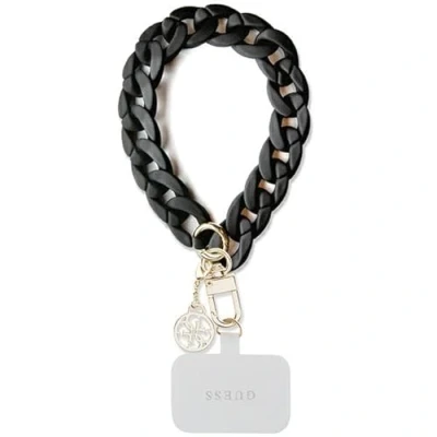 Afbeelding van Guess Big Hand Strap Universeel Telefoon Koord Universele Polsstrap Smartphone Ketting Geschikt voor alle Smartphones Zwart