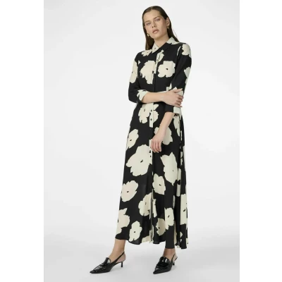 Afbeelding van YAS Yassavanna LONG Dress Blousejurk, Dames, Maat: Small, Black
