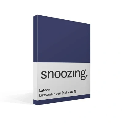 Afbeelding van Snoozing Katoen Kussenslopen Set van 2 60x70 cm Navy