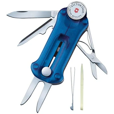 Afbeelding van Victorinox Golftool Blauw Transparant 10 functies