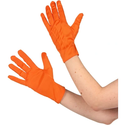 Afbeelding van WIDMANN Korte feloranje Handschoenen voor volwassenen Accessoires &gt;