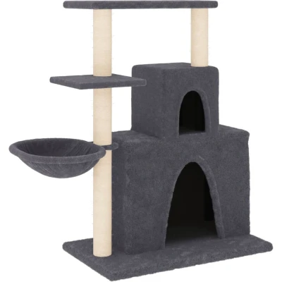 Afbeelding van vidaXL Kattenmeubel met sisal krabpalen 83 cm donkergrijs