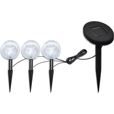 Afbeelding van Solarbollampen 3 st LED met grondankers en zonnepaneel