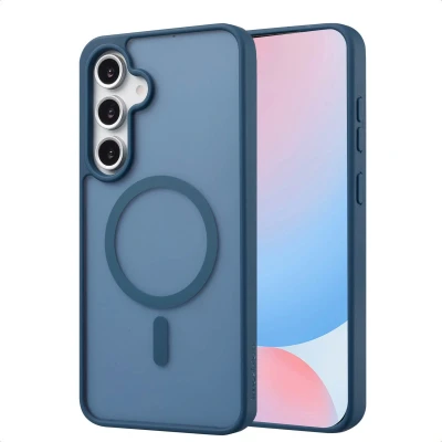 Afbeelding van imoshion Hoesje Geschikt voor Samsung Galaxy S24 FE Color Guard Backcover MagSafe Donkerblauw
