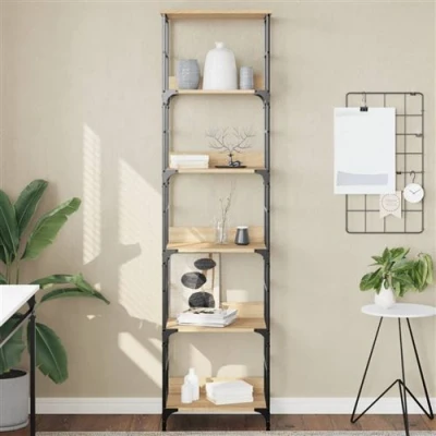 Afbeelding van Boekenrek 50x33x188,5 cm bewerkt hout sonoma eikenkleurig