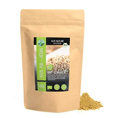 Image de Alpi Nature Anis Poudre BIO 500g, Graines d&#039;Anis Moulues, Moulue