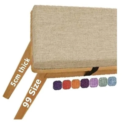 Afbeelding van Stoelkussen, vloermatras voor volwassenen, beige, ingang, gestoffeerd, kussen tuinbank, 180, 130, 120 cm, 1,40 schommelkussen, bank, 40 x 100 buiten, caravan, binnen, tuin (K, cm
