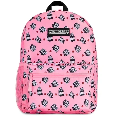 Afbeelding van Minecraft Kinderrugzak Schooltas Jongen Gamer, Roze